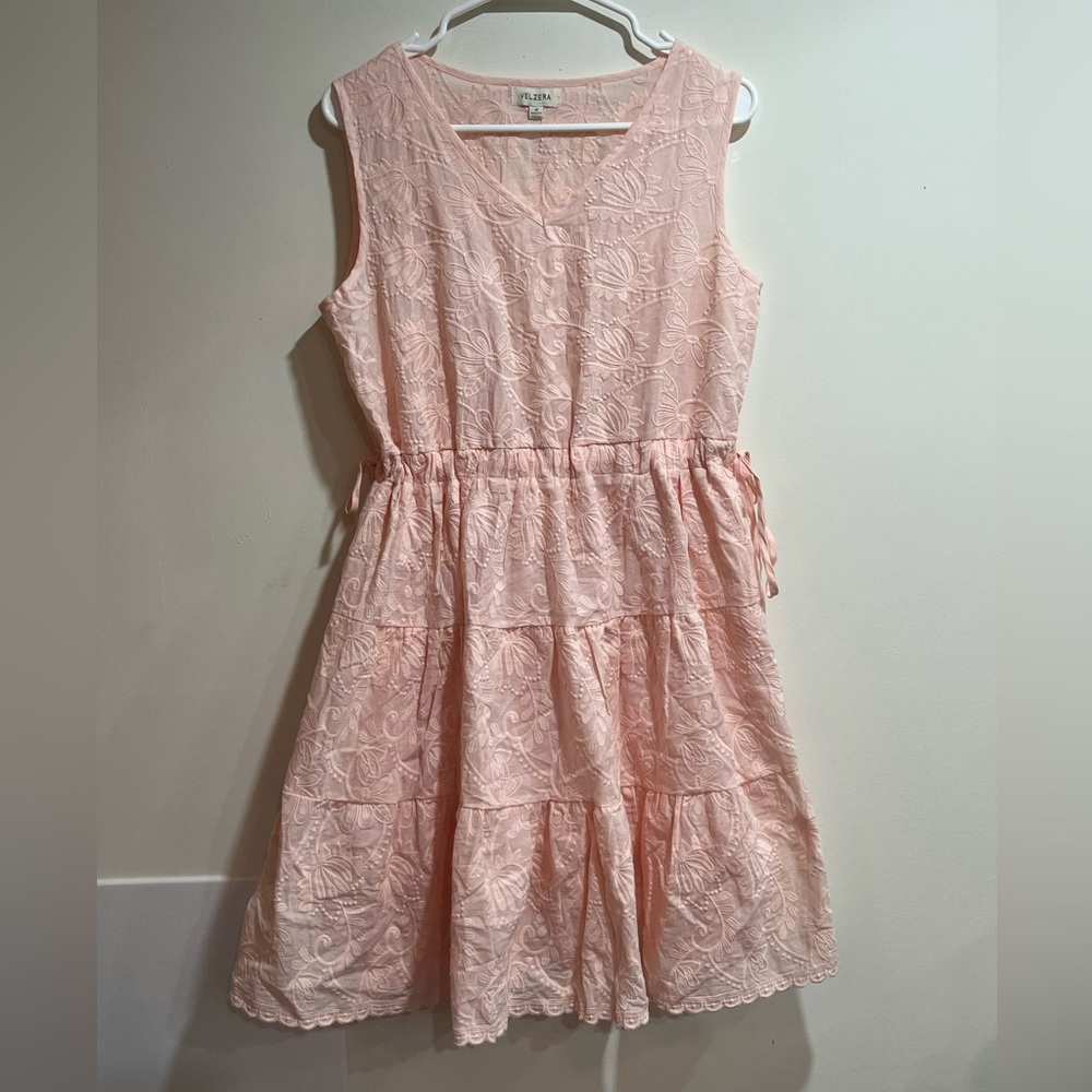 Velzera cotton embroidered dress sz M